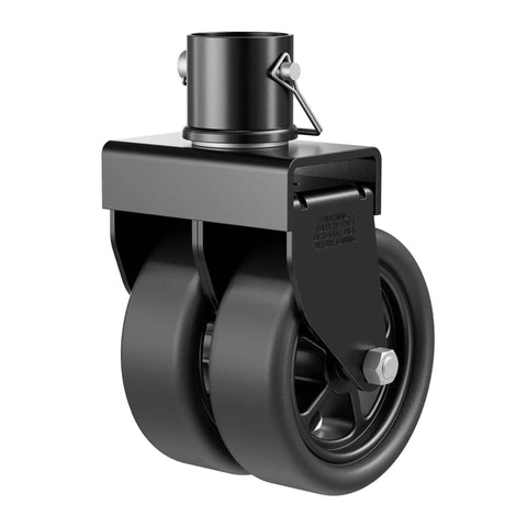 Heavy Duty 2,500 Lbs Dual 6 Inch Beefed Up Trailer Jack Swivel Caster With Upgraded Spoked Wheels And Reinforced Bracket For Boats
