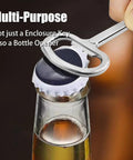 Universal 6mm Hole Electrical Cabinet Key being used as a bottle opener, highlighting its multi-purpose function.