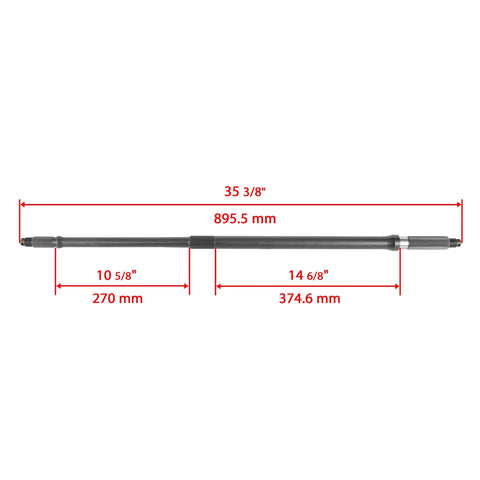 Heavy Duty Rear Axle Shaft And Left Right Wheel Hub Kit For Honda Rancher 420 dimensions 35 3/8 inch long with precision markings