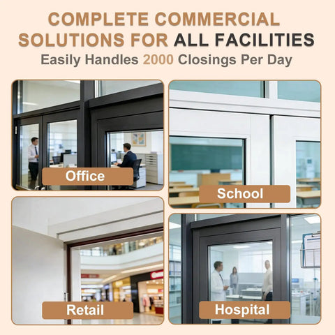 Heavy Duty Commercial Door Closer Automatic Hydraulic Auto Close For Main Door Opens Smoothly Hard Grind in office, school, retail, hospital settings.