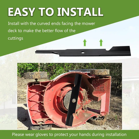 Beefed Up High Lift Mower Blades Set 3 Pack For Scag Tiger Cub Wildcat Turf Tiger And John Deere Walk Behind Mowers With 36 And 52 Inch Decks.