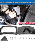 Curved Laydown License Plate Mount With Frame For 4x7 Plates Black Finish Is Designed For 3 Bolt Mount Brackets, installation example