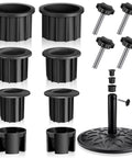 Patio Umbrella Base Ring Plug Set With Hole Bases In 1.25 In 1.5 In And 1.9 In For Replacement Parts Pack Includes M8 40 Mm Screws