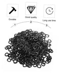 Beefy 500 Piece Wave Washers Kit With Compression Type Springs, Spring Steel Wave Washers For Screws And Bolts In Home Appliances, Automotive And Industrial Projects, black washers pile