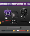 Waterproof Brushless ESC And 2204 Fat Viper Outrunner Motor Upgrade For One Eighteen Scale TRX4M Micro Crawlers displayed.