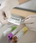 No Sweat Multi Purpose Thermal Labels For Labelwriter Printers 1 By 2 1 8 Inch Roll Of 500 on a lab test tube.