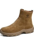 Mens Steel Toe Welding Boots Leather Work Boots Comfortable Slip Resistant Safety Shoes for Construction brown boot