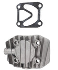 Oil-Free Silent Cast Aluminum Air Compressor Cylinder Head Replacement Part With 13 Size Options For Pneumatic Tools, Gray, Durable Heat Dissipation