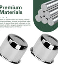 Heavy Duty Push Through Trailer Wheel Center Caps Boasting A Slick Chrome Polish For A Tight Universal Mount On Truck Rv And Suv Rims using durable carbon steel.