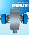 Front view of 2KW Micro Hydroelectric Generator For Home Use 110V 230V Portable Water Turbine with aluminum alloy body
