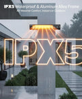 34 Inch 1500W Infrared Patio Heater With Motion Sensor IPX5 Waterproof 9 Heat Levels And 9H Timer installed outdoors