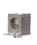 ECCS2 Ground Bar Lug Kit For 6 To 250 MCM Wire Range Silver Finish Collared Strap Side View