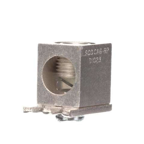 ECCS2 Ground Bar Lug Kit For 6 To 250 MCM Wire Range Silver Finish Collared Strap Side View