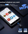 144GB MP3 Player With Bluetooth 5.0 And Dual Band WiFi Spotify Music Player with HD touchscreen and SD card slot