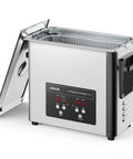 6L Stainless Steel Ultrasonic Cleaner With Digital Display And Cleaning Basket Kicks Grime Off Jewelry Watches And Tools Using Smooth 40 khz Waves To Keep Your Everyday Gadgets Spotless Without The Headache, open lid view.
