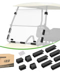 Golf Cart Windshield Mounting Clips Kit Universal Fit For Club Car DS Precedent And Yamaha G Series shown installed