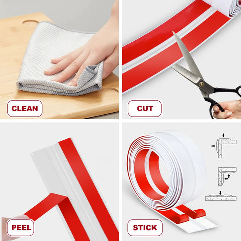 Reliable White Peel And Stick Wall Corner Protectors Featuring Dead Simple Self Adhesive Backing For Rock Solid Edge Guards That Make Drywall Reinforcement A Total Breeze | Steps to clean, cut, peel, and stick.