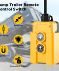 Dump Trailer Remote Control Switch For 4 Wire 12V Double Acting Hydraulic Pump Power Supply Unit with 2 Button Pendant