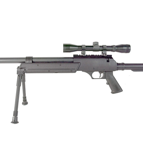 Beefy Heavyweight Spring Airsoft Sniper Rifle With Precision Tuning Over 450 FPS 30 Round Magazine Includes 3 To 9x40 Scope Bipod Sling