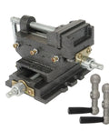 Heavy Duty Metal Milling Machine With 3 Inch Sliding Vice Drill Press And Cross Clamp Fixture For Precise Bidirectional Clamping And No Nonsense Secure Workholding, iron body