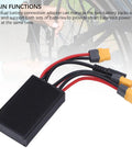 Heavy Duty Dual Battery Pack Balance Discharger With Snap Ready Charging Port and steady 40A output, featuring dual battery connectors.