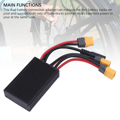 Heavy Duty Dual Battery Pack Balance Discharger With Snap Ready Charging Port and steady 40A output, featuring dual battery connectors.