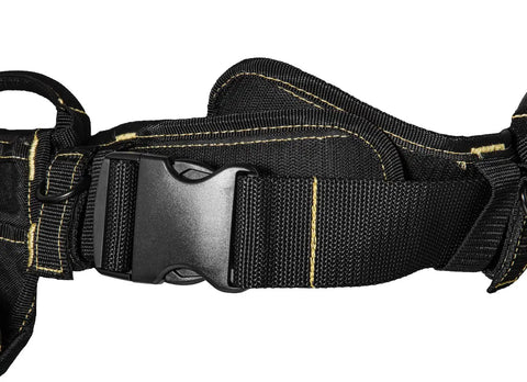 Close-up of the 18 Pocket Heavy Duty Contractor Tool Belt Pouch With Cushioned Padding, Quick Release Buckle