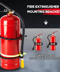 Beefed-Up Eight Pack Fire Extinguisher Mount Bracket With Adjustable Fit Holds 2.5 And 5 Lb Extinguishers Heavy Duty Easy Install