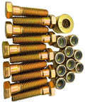 Heavy-Duty 3/8-16 Grade 8 Hex Bolts 1-1/2 Inch With 10 Hardened Flat Washers And Nylon Lock Nuts Vibration-Resistant SAE J429 Fasteners For Tough Projects