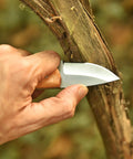 Five Point Five Inch Handmade Hunting Skinning Knife With Two Inch D2 Steel Fixed Blade And Three Point Five Inch Olive Wood Handle Premium