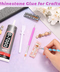 Clear Rhinestone Glue With Precision Tip 110 ML Quick Dry Multipurpose Adhesive For Jewelry Making and DIY Crafts
