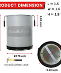 2 Micron Dust Filter Canister Kit For DC1100 Dust Collector dimensions and size comparison with claw hammer