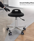 Straight Up Heavy Duty Stainless Steel Swivel Stool With Smooth Rolling Casters Built Tough For Garage Shops and Salon Stations.