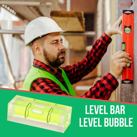 Man using Pocket Spirit Level - Horizontal Mini Level Bubbles, Portable Spirit Levels on construction site.
