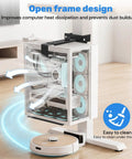 Hella Secure Under Desk PC Mount Clamp On Computer Tower Stand For Standing Desk No Drill Heavy Duty Rack with open frame design.