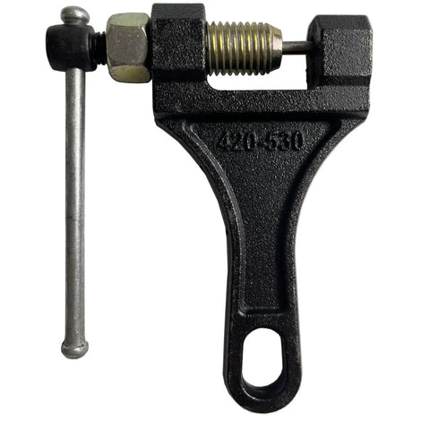 Pro Grade Heavy Duty Chain Breaker Tool Built Tough For 420 To 530 Roller Chains Across Motorcycle ATV Dirt Bike Mini Bike Go Kart Scooter