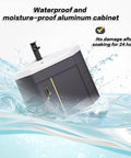 Premium Super Slick 55 Cm White Ceramic Wall Mount Vessel Sink Corner Basin Rack Compact For Small Rooms Hella Durable Rustic Farmhouse Vanity Cabinet in water.