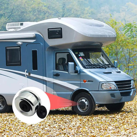 RV with 2.75 Inch Trailer Hub Bearing Dust Caps Kit With 4 Pack Rubber Plugs for 7000 to 8000 lb Dexter EZ Lube Axles