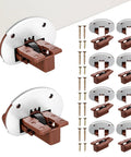 10 Sets Drawer Slide Repair Kit With Rails, Track Guide And Roller, Cabinet Hardware Replacement, screws and brackets shown