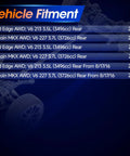 Vehicle fitment chart for Rear Drive Shaft Assembly For AWD Ford Edge and Lincoln MKX 2016 2017 2018 OE 986310 G2GZ4R602E