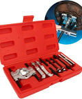 Heavy Duty Hydraulic Gear Puller And Bearing Separator Tool Kit Is A Bad Boy For Mechanics Who Want Zero Stress With Heavy Duty Forged Steel That Does Not Break Or Leak During Hard Work On Any Car Truck Or Machine Repair, red case