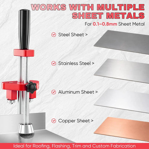 No Sweat Handheld Sheet Metal Bender And Five Inch Manual Bending Roller Workshop Essential For Creating Flawless Edge Seams On Roofing Flashing And Trim Daily