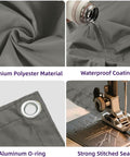 5x12 Ft Waterproof Rectangle Sun Shade Sail Canopy with Grommets UV Blocking Pergola Shade Cover material details