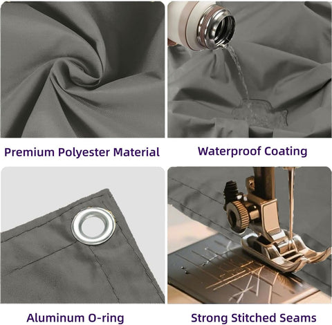 5x12 Ft Waterproof Rectangle Sun Shade Sail Canopy with Grommets UV Blocking Pergola Shade Cover material details
