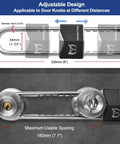 Adjustable Built Tough Double Door Barricade Lock for French Doors with U shaped all metal security bar and keyed lock