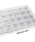 Pro Grade Premium 1200Pcs 24 Kinds Self Tapping Phillips Pan Head Screws Set In 304 Stainless Steel assortment in clear case