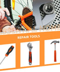 20 Piece Orange Home Tool Set With Ergonomic TPR Handles, Durable Chrome Plated Tools For DIY Home Repairs And Outdoor Projects