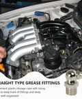 Check Out This Awesome Hydraulic Straight Kit With 260 Grease Fittings, Galvanized Iron Zerk Nipples For Heavy Duty Maintenance Jobs And Engine Repairs on car engine
