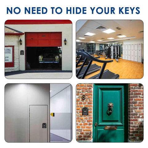 4 Digit Combo Key Safe Box Outdoor Waterproof Wall Mount Lock Box With Mounting Kit Resettable Code near various locations