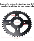 Heavy Duty 40T 40mm Bore Mini Bike Sprocket For 420 Chain Replacement Fit CT200U BT200X Go Kart Parts with sizing details